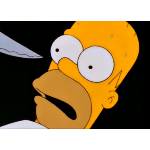 Animated Homer Simpson scared GIF Sticker