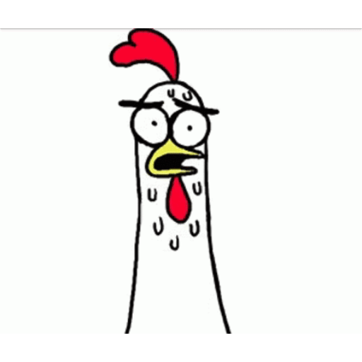 Download Panicked chicken Animated GIF Sticker for WhatsApp