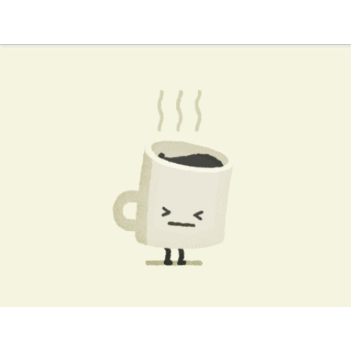 Download Nervous coffee cup Animated GIF Sticker for WhatsApp