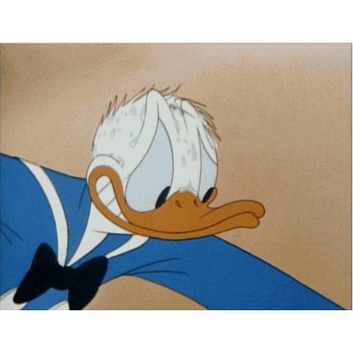 Animated Donald Duck tired GIF Sticker