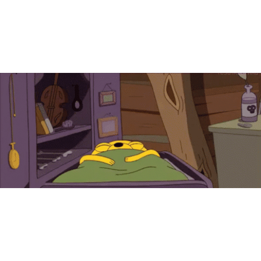 Animated Jake naps hard GIF Sticker