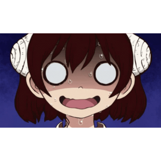 Animated Panicked horned girl GIF Sticker