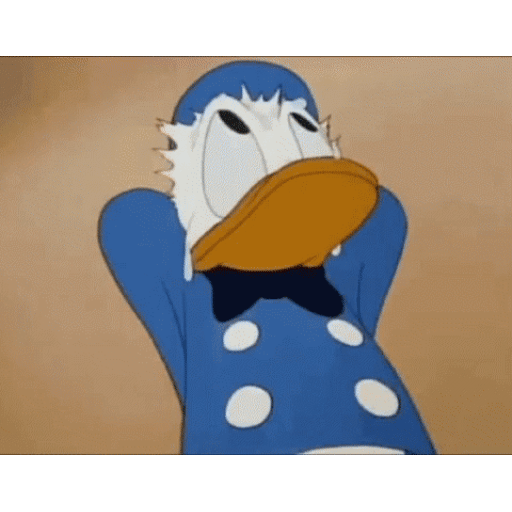 Animated Duck in blue suit GIF Sticker