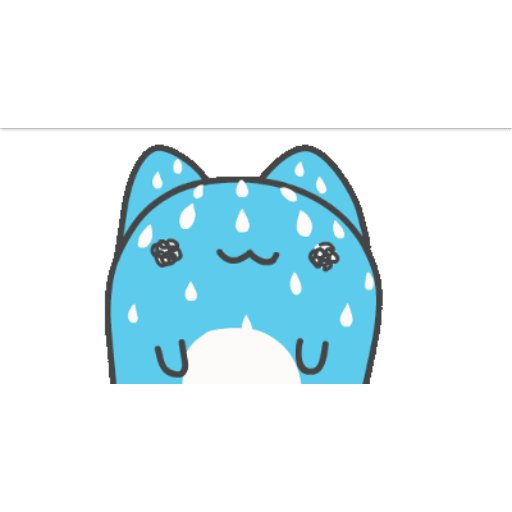 Animated Sweaty blue creature GIF Sticker