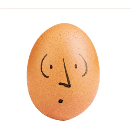 Animated Face on egg GIF Sticker