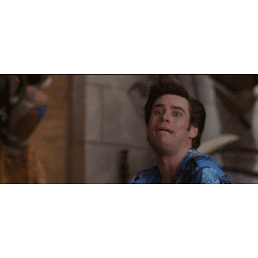 Animated Jim Carrey Panicked man GIF Sticker