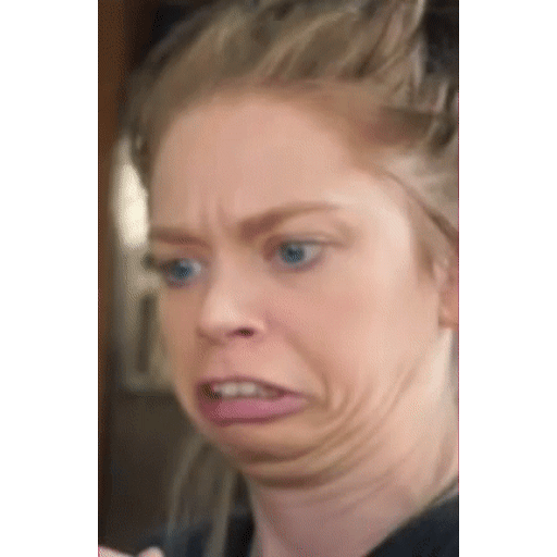 Animated Cringe face GIF Sticker