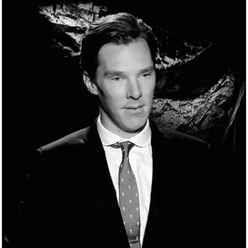 Animated Benedict Cumberbatch stoic GIF Sticker