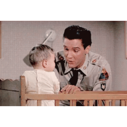 Download Elvis Presley Tulsa McLean moment Animated GIF Sticker for WhatsApp