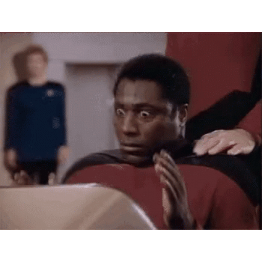 Download Shocked Starfleet Officer Animated GIF Sticker for WhatsApp