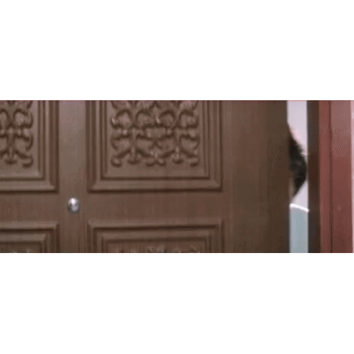Peeking through the door Animated GIF - Sticker for WhatsApp