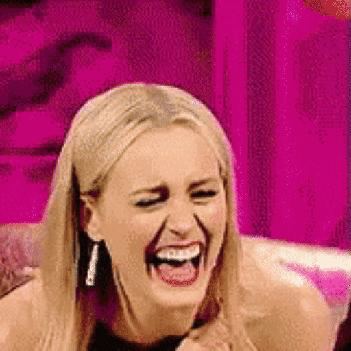 Download Kristen Bell Laughing out loud Animated GIF Sticker for WhatsApp