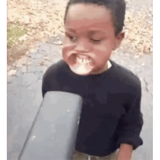 Download Blown away kid Animated GIF Sticker for WhatsApp