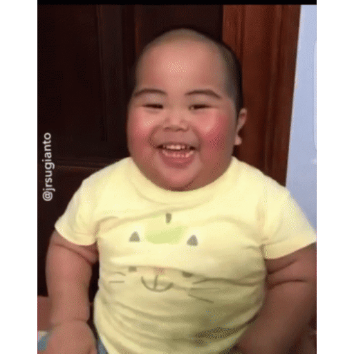 Download Giggling baby joy Animated GIF Sticker for WhatsApp