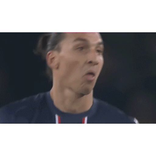 Download Zlatan reaction face Animated GIF Sticker for WhatsApp