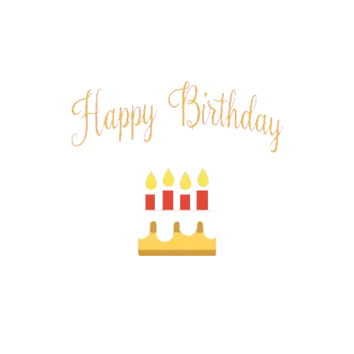 Download Birthday cake vibes Animated GIF Sticker for WhatsApp