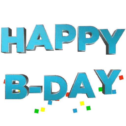 Download Happy B-Day Vibes Animated GIF Sticker for WhatsApp