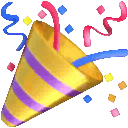 Download Party popper celebration Animated GIF Sticker for WhatsApp