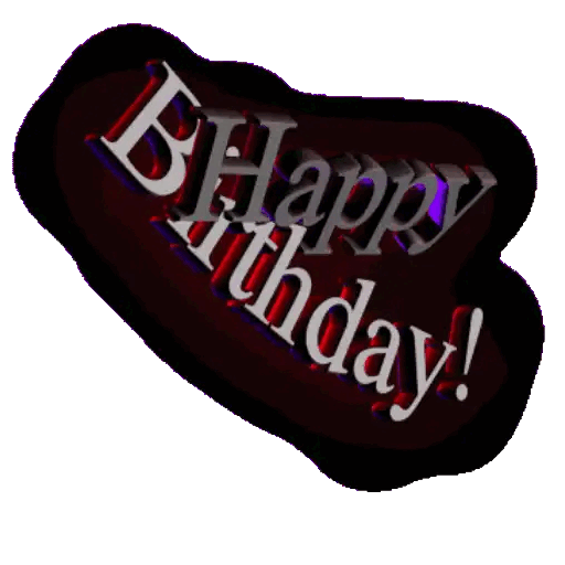 Download Retro Happy Birthday Animated GIF Sticker for WhatsApp