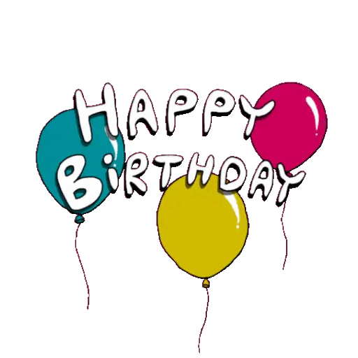 Download Birthday Balloons Animated GIF Sticker for WhatsApp