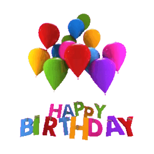 Download Birthday Balloons Burst Animated GIF Sticker for WhatsApp