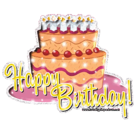 Download Birthday cake greeting Animated GIF Sticker for WhatsApp
