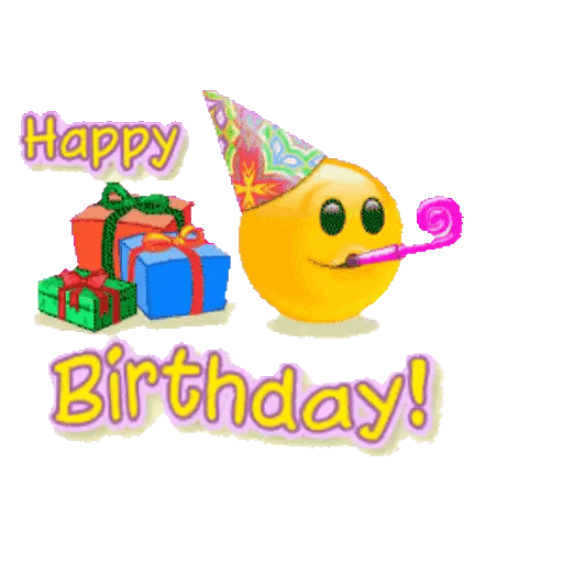 Download Birthday emoji celebration Animated GIF Sticker for WhatsApp