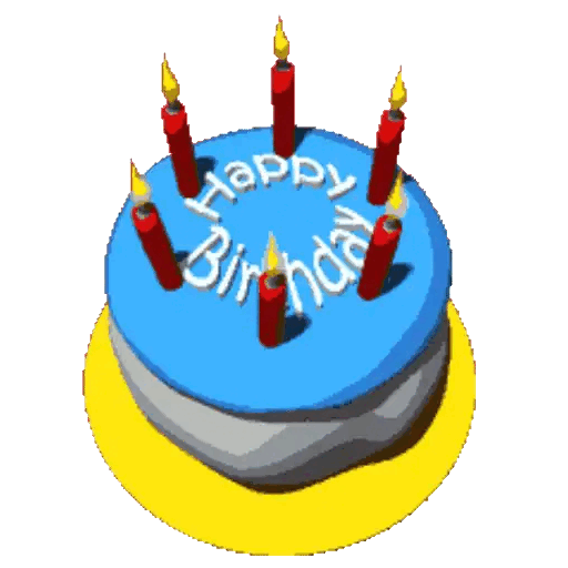 Download Birthday Cake Celebration Animated GIF Sticker for WhatsApp