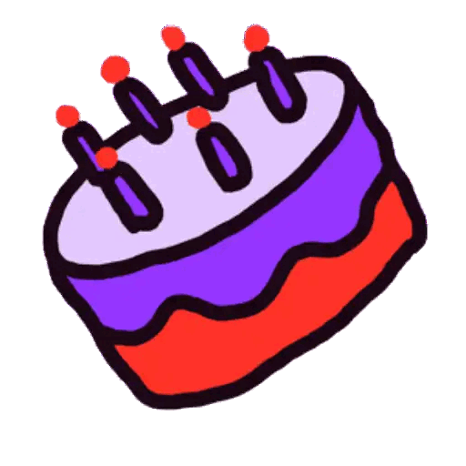 Download Birthday cake vibes (2) Animated GIF Sticker for WhatsApp