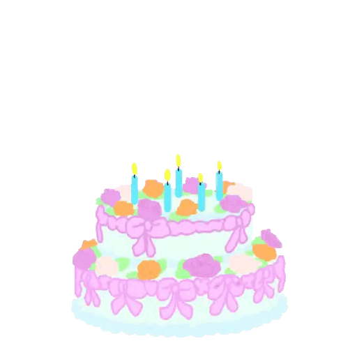 Download Birthday cake delight Animated GIF Sticker for WhatsApp