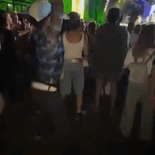 Grooving at the concert Animated GIF Sticker for WhatsApp