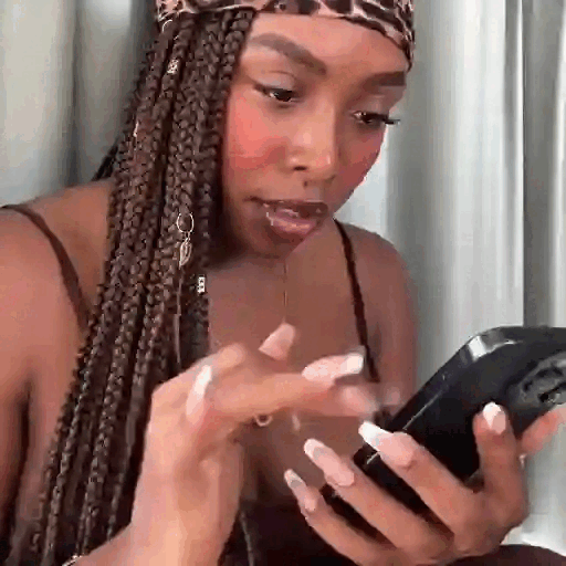 Spilling the tea on phone Animated GIF Sticker for WhatsApp