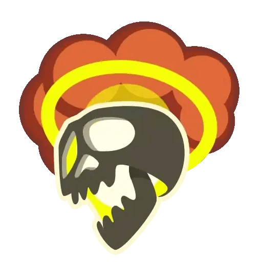 Explosive Skulldrop Animated GIF Sticker for WhatsApp