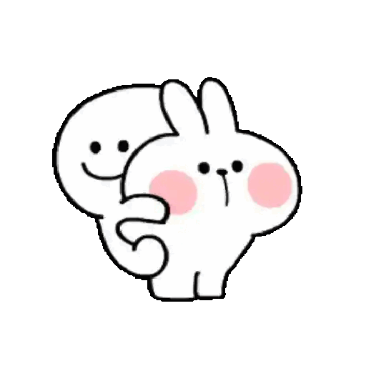 Bunny hug Animated GIF Sticker for WhatsApp