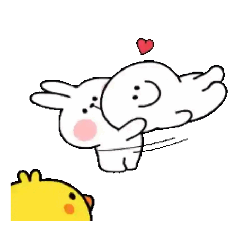 Big hug bunny Animated GIF Sticker for WhatsApp