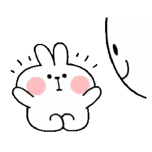 Hug me bunny Animated GIF Sticker for WhatsApp