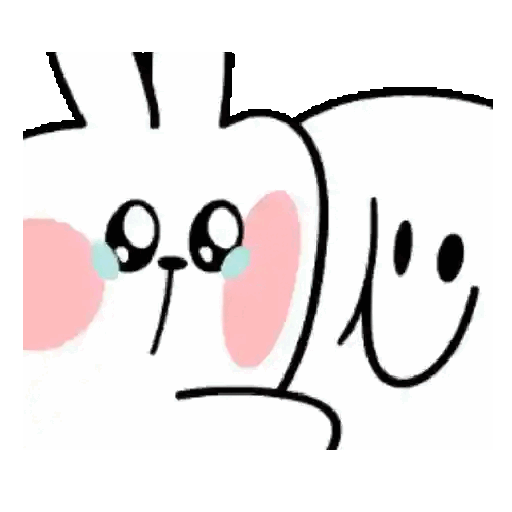 Bunny blush Animated GIF Sticker for WhatsApp