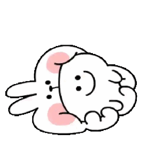 Cuddly bunny hug Animated GIF Sticker for WhatsApp