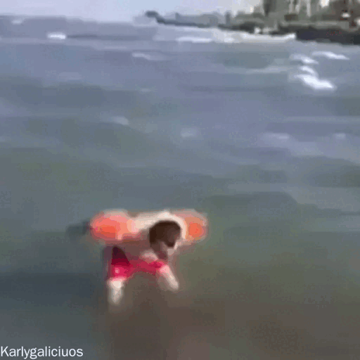 When The Waves Hit Hard Animated GIF - Sticker for WhatsApp