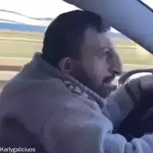 When you're vibing in the car Animated GIF Sticker for WhatsApp