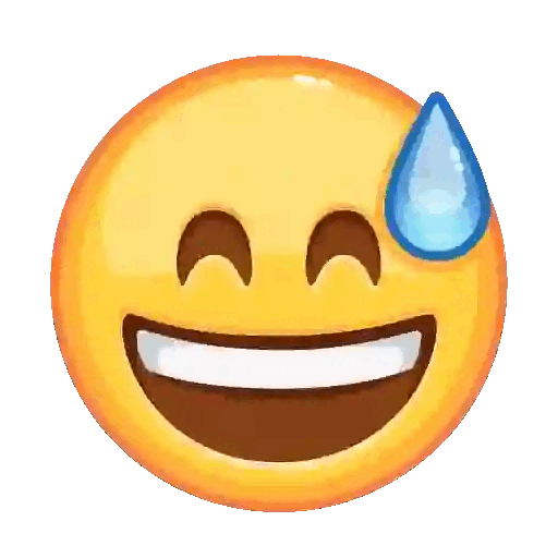 Nervous Laughter Emoji Animated GIF Sticker for WhatsApp