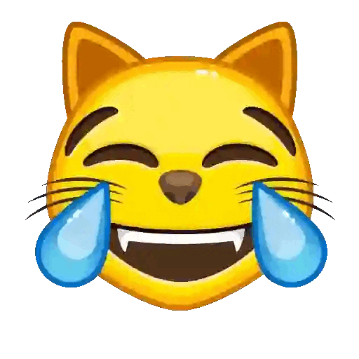 Laughing cat emoji Animated GIF Sticker for WhatsApp