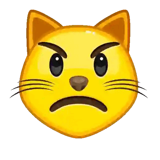 Angry Cat Emoji Animated GIF Sticker for WhatsApp