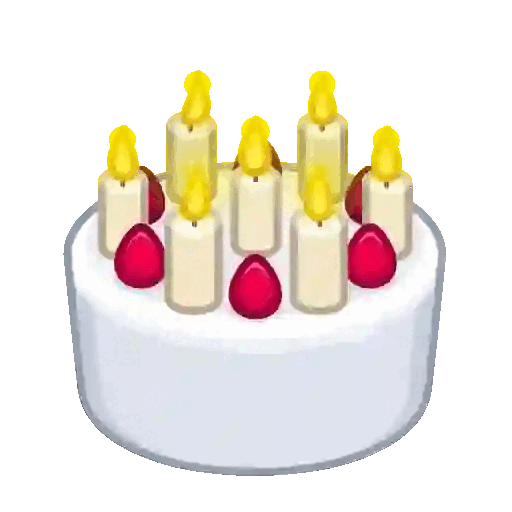 Birthday cake with candles Animated GIF Sticker for WhatsApp