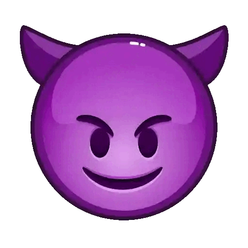 Playful Smirk with Devil Horns Animated GIF Sticker for WhatsApp