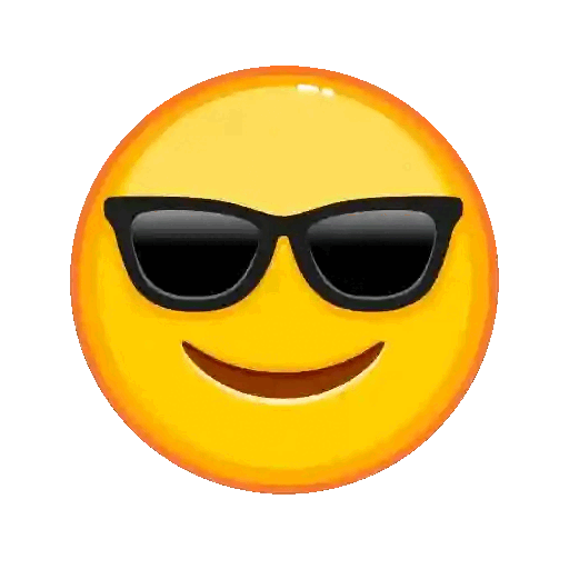 Cool sunglasses Emoji Animated GIF Sticker for WhatsApp
