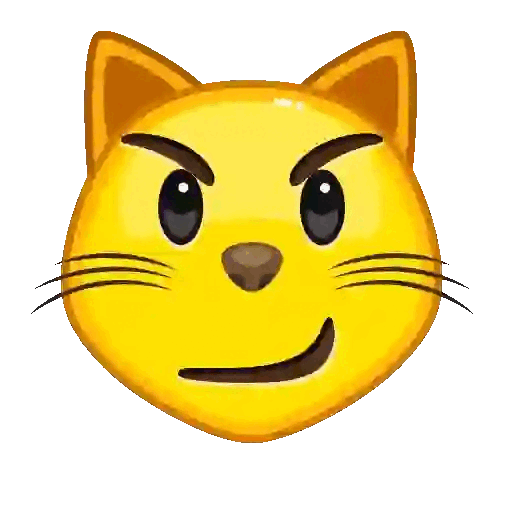 Smirking Cat Emoji Animated GIF Sticker for WhatsApp