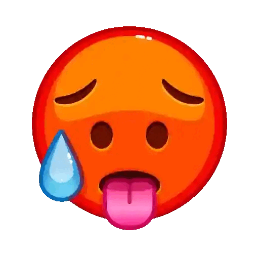 Overheated Emoji Animated GIF Sticker for WhatsApp