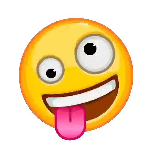 Goofy Face Emoji Animated GIF Sticker for WhatsApp