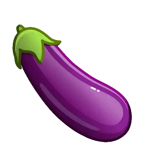 Eggplant Emoji Moment Animated GIF Sticker for WhatsApp